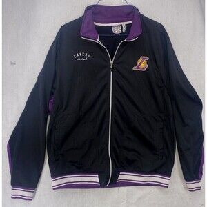 Zipway Jacket  XXL 2XL LA Lakers Full Zip Track Warm-up Black Purple LOGO NBA